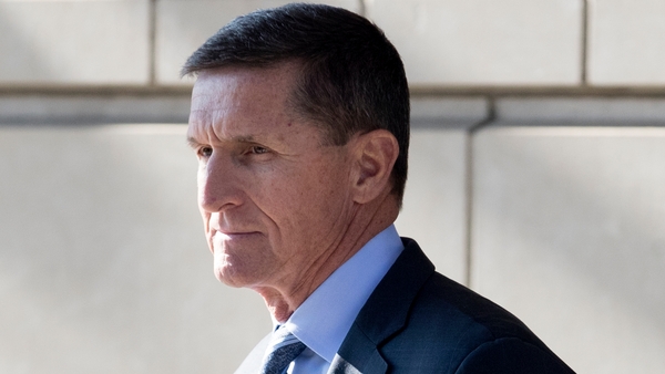 Former national security adviser Michael Flynn leaves the court hearing