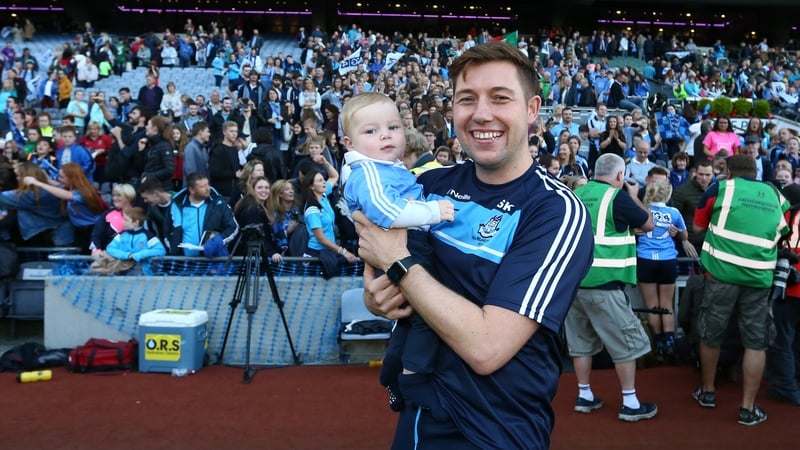 Seaghan Kearney pictured with his son, Ollie, at Croke Park (pic: Peter Hickey- GAApics.com)