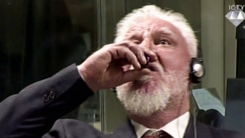 Praljak passed away in hospital after consuming a fluid substance in the courtroom of the International Criminal Tribunal