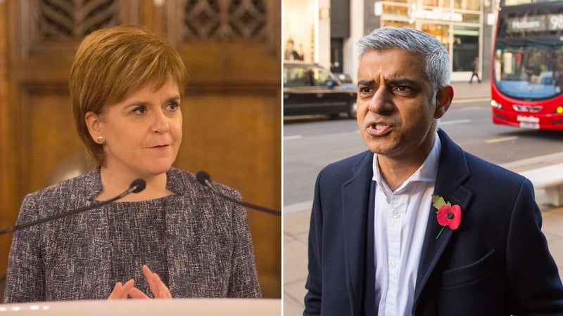 Scottish First Minister Nicola Sturgeon and Mayor of London Sadiq Khan