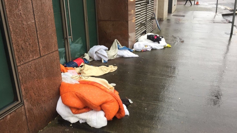 The scene at Anderson St in Cork city where the woman's body was discovered