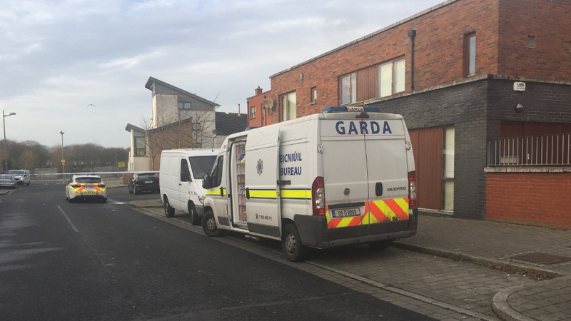 Forensic team at scene of shooting at Barnwell Drive