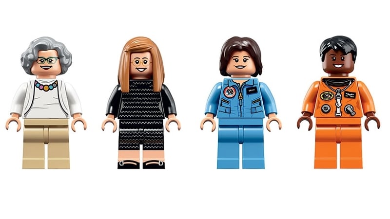 Ready for take-off: Lego figures of NASA women Nancy G. Roman, Margaret Hamilton, Sally Ride and Mae Jemison. Photo: Lego