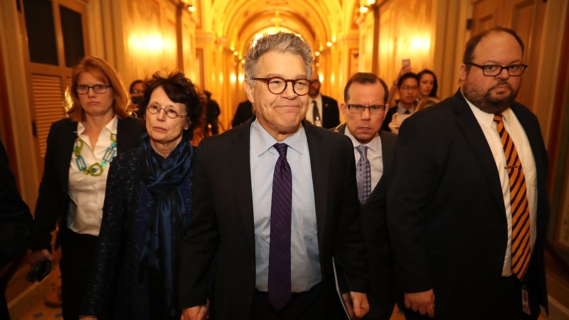Al Franken announced his resignation on the Senate floor