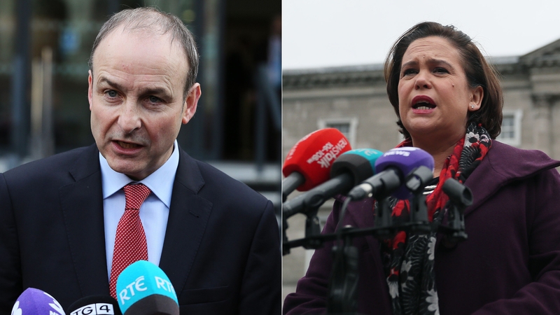Fianna Fáil leader Micheál Martin and Sinn Féin's Mary Lou McDonald