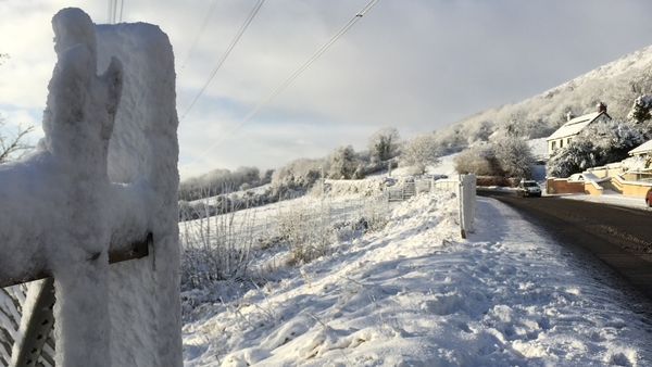 Snow falls were heavier in the north of the country