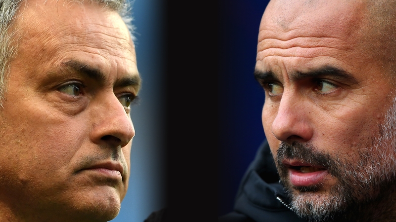 Pep Guardiola's side hold an eight point lead over Jose Mourinho's men