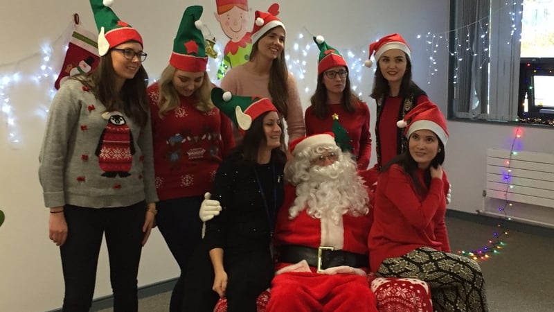 A team of elves were on hand to help Santa at the School of Psychology in NUI Galway