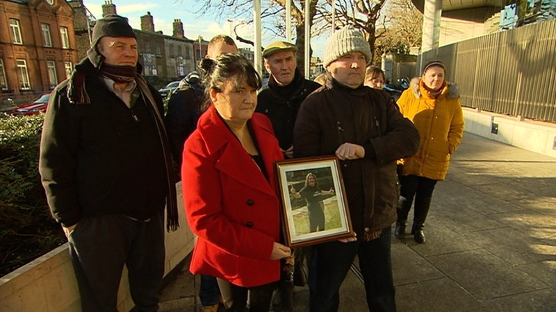 Members of Patsy Kelly's family gathered outside court