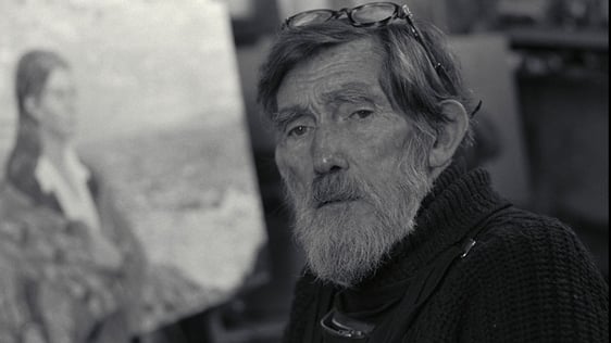 Seán Keating in his studio, 1971.