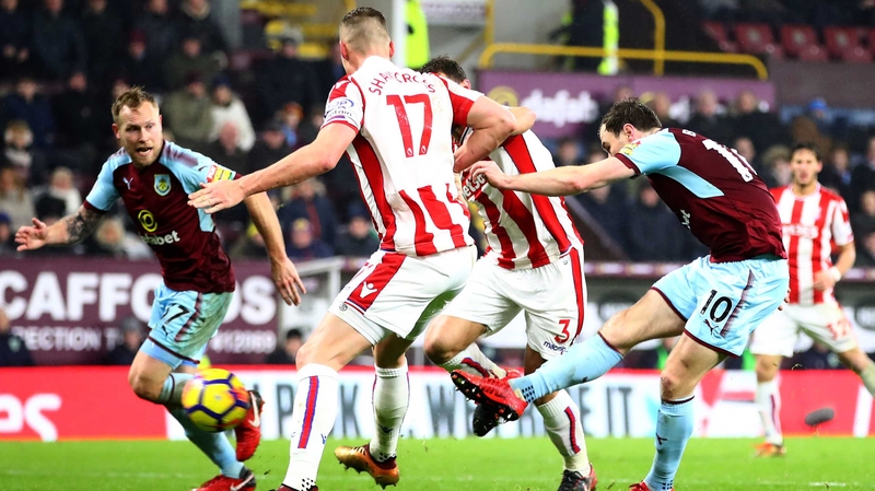 Burnley's Ashley Barnes scored the only goal of the game