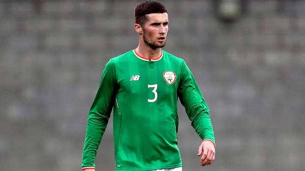 Corey Whelan came close to finding the net for the Irish