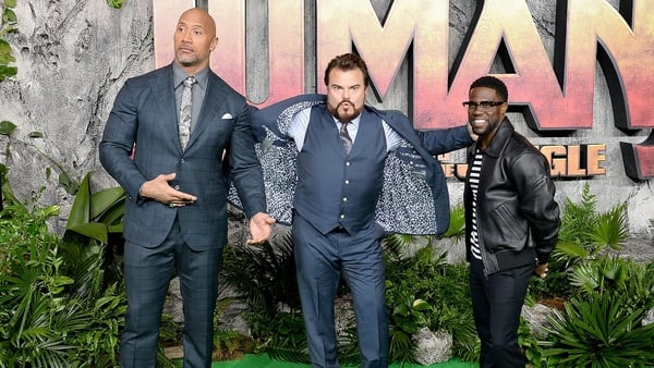 Jumanji: Welcome to the Jungle stars: The Rock, Jack Black and Kevin Hart