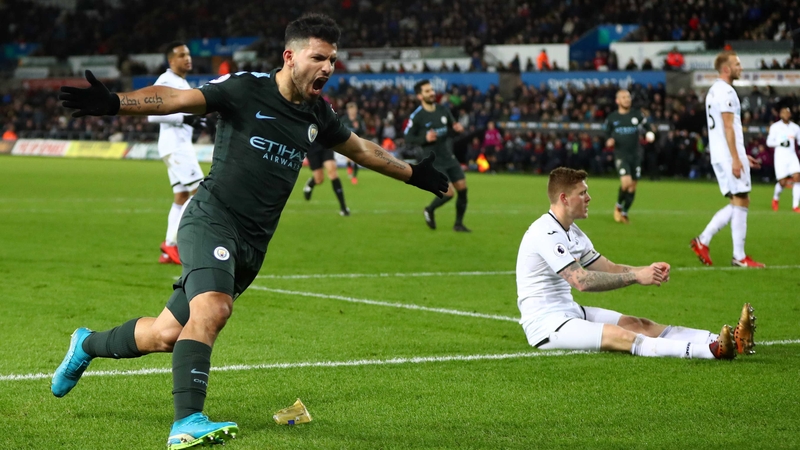 Sergio Aguero claimed City's fourth