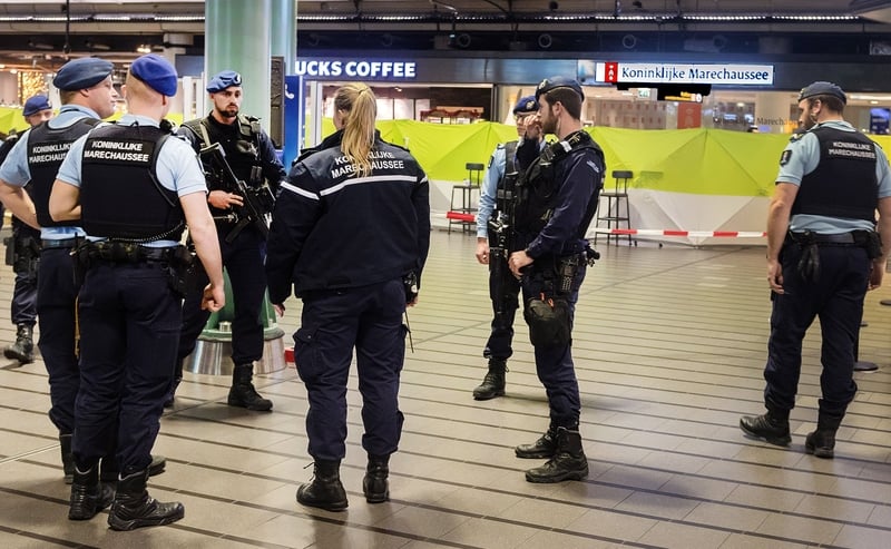Man wielding a knife was shot by military police at Amsterdam's Schiphol Airport