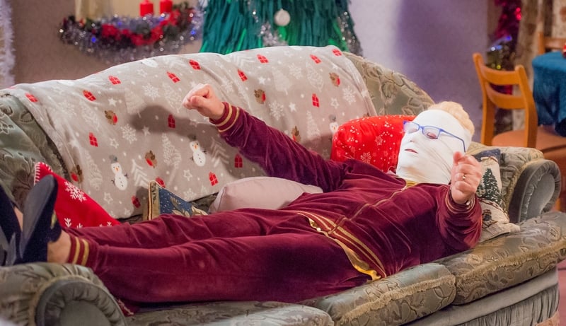 The Mrs Brown's Boys Christmas Special, Mammy's Mummy, airs on Christmas Day on RTÉ One at 9pm, and on BBC One at 10pm