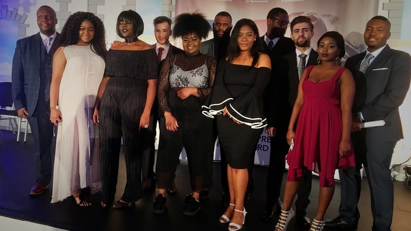 Young people who live in Direct Provision received the awards from President Michael D Higgins