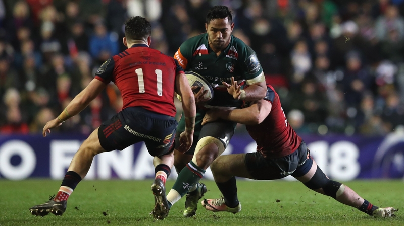 Tuilagi in European action against Munster at Welford Road