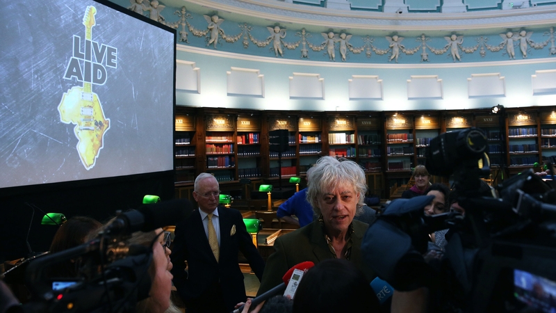 Bob Geldof presented the Band Aid Trust archive to the National Library of Ireland