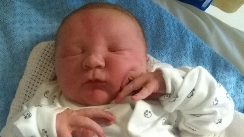 Ms Cuneen and her new baby boy, who weighed in at 9lbs 8oz, are now happily resting at University Hospital Waterford