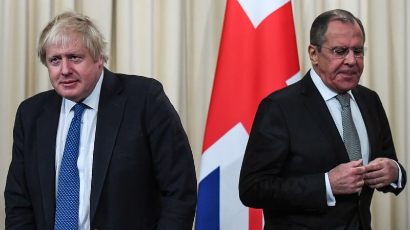 Boris Johnson and Sergei Lavrov clashed over Crimea and Moscow's alleged cyber attacks on the West