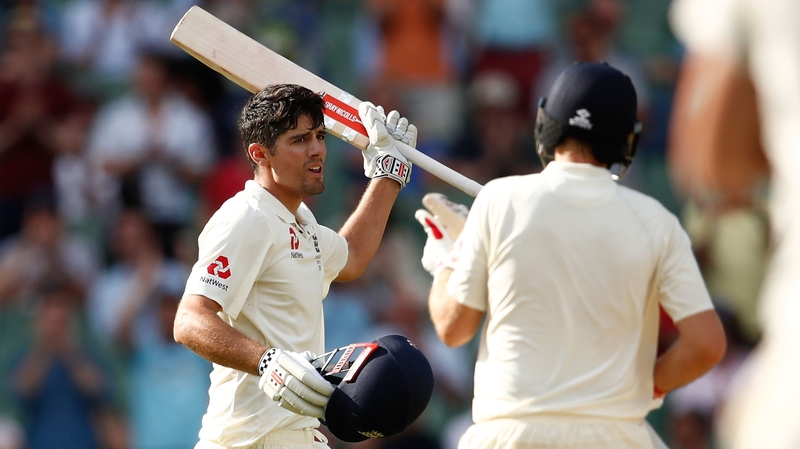Cook celebrates his long-awaited ton
