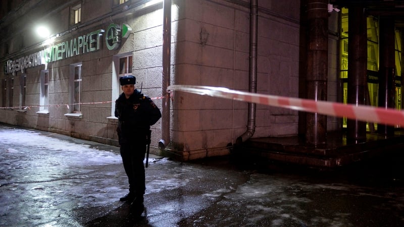 Ten people were injured in the blast in St Petersburg