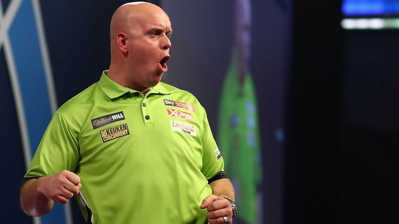 Michael van Gerwen battled through at the Ally Pally