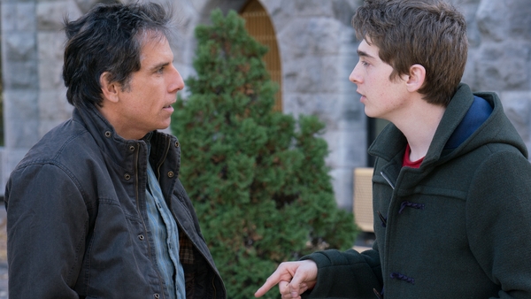 Trouble in Ivy League paradise: Ben Stiller as over-bearing dad confronts reticent son Troy (Austin Abram)