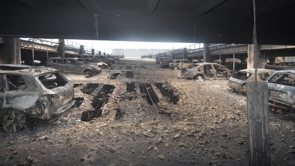 Up to 1,600 vehicles were destroyed in the fire