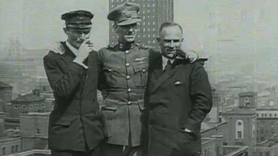 Dubliner Captain James Fitzmaurice (1898-1965) and two German co-fliers Hermann Köhl (1888-1938) an…