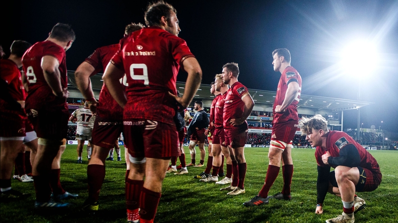 Munster players dejected after their loss to Ulster