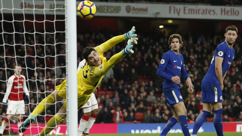 Thibaut Courtois can't stop Hector Bellerin's late thunderbolt