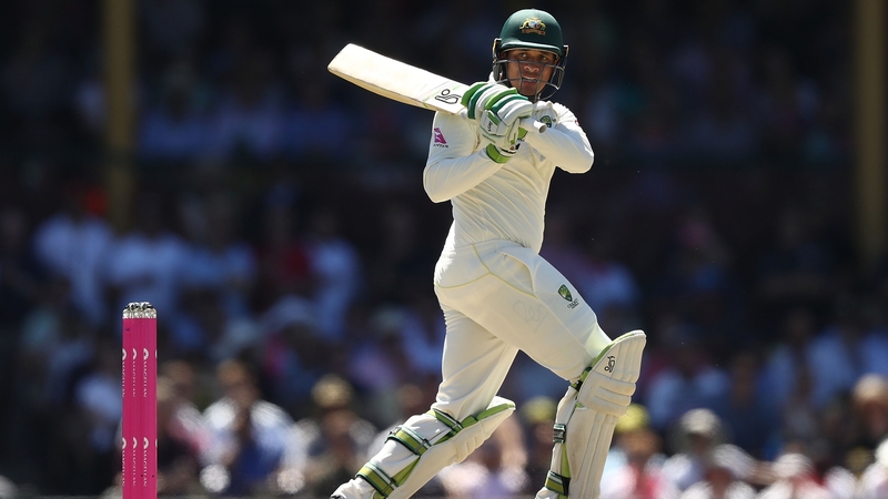 Usman Khawaja of Australia bats during day two of the Fifth Test