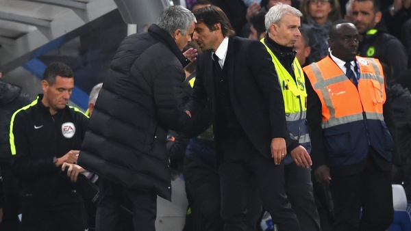 Mourinho appeared to take a swipe at Conte at a press conference