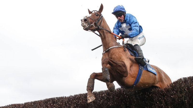 James Bowen riding Raz De Maree clears the last to win