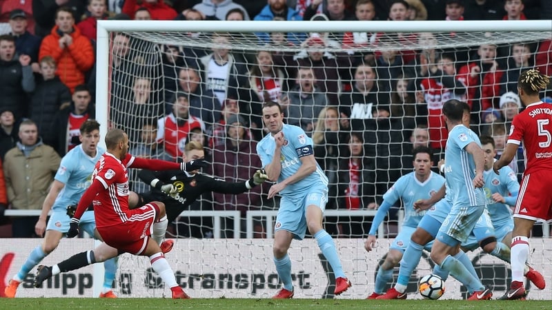 Martin Braithwaite scores against Sunderland