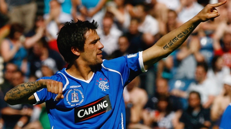 Nacho Novo in action for Rangers in 2009