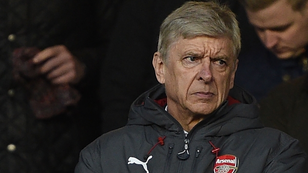 The Gunners boss watching from the stands