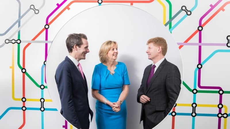 Conor Brophy talks to Shane MacSweeney (left) about today's deal for DKM