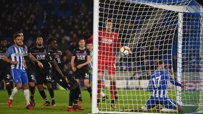 Glenn Murray's goal initially looked like handball