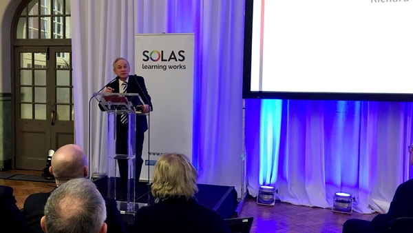 Richard Bruton at the publication of the ESRI evaluation this morning