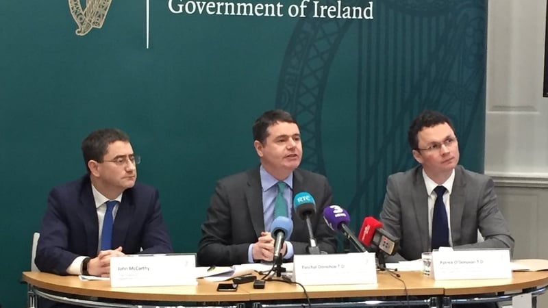 Paschal Donohoe detailed his department's economic priorities for 2018
