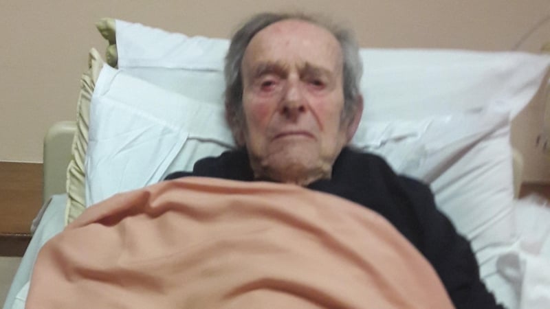 John Corbett has double pneumonia and is currently in a ward in the hospital (Picture courtesy of Corbett family)