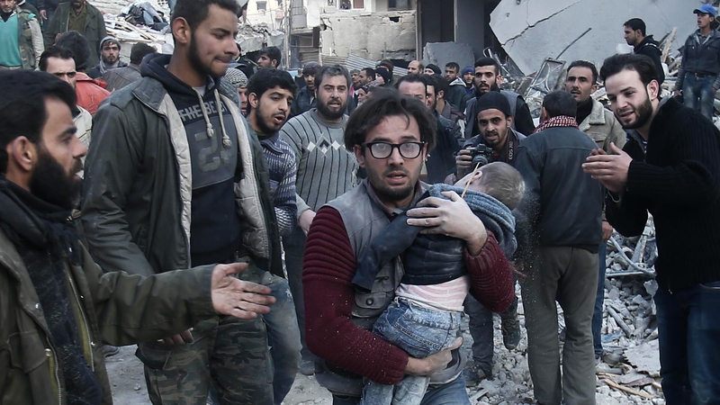 More than 80 people were reportedly wounded in the bombardments of the rebel territory