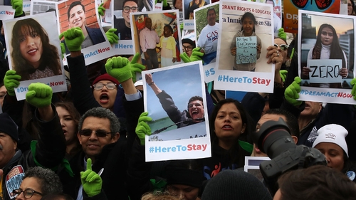 'Dreamers' protest in front of the US Capitol last month to urge Congress in passing the DACA programme