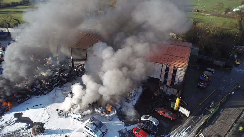 The blaze was brought under control after a number of hours (Pics @DubFireBrigade)