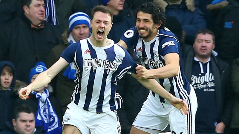 Jonny Evans scored for the Baggies