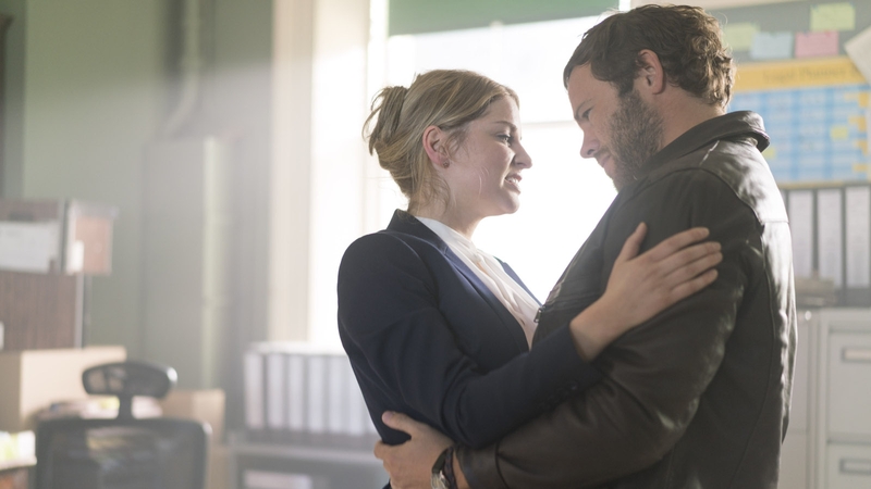 Amy Huberman and Moe Dunford playing Tara and Sam