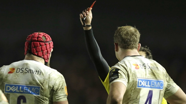 Jamie Haskell got a red card that may impact on his Six Nations availability